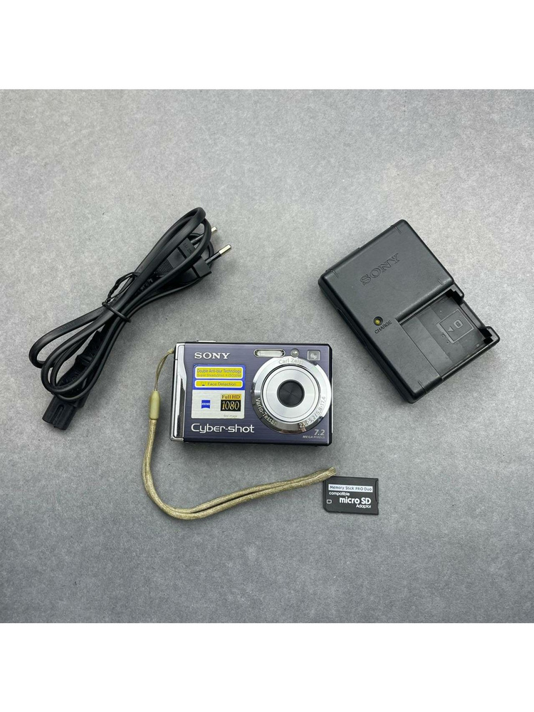 Цифровой компактный фотоаппарат Sony Cyber-shot DSC-W80, синий