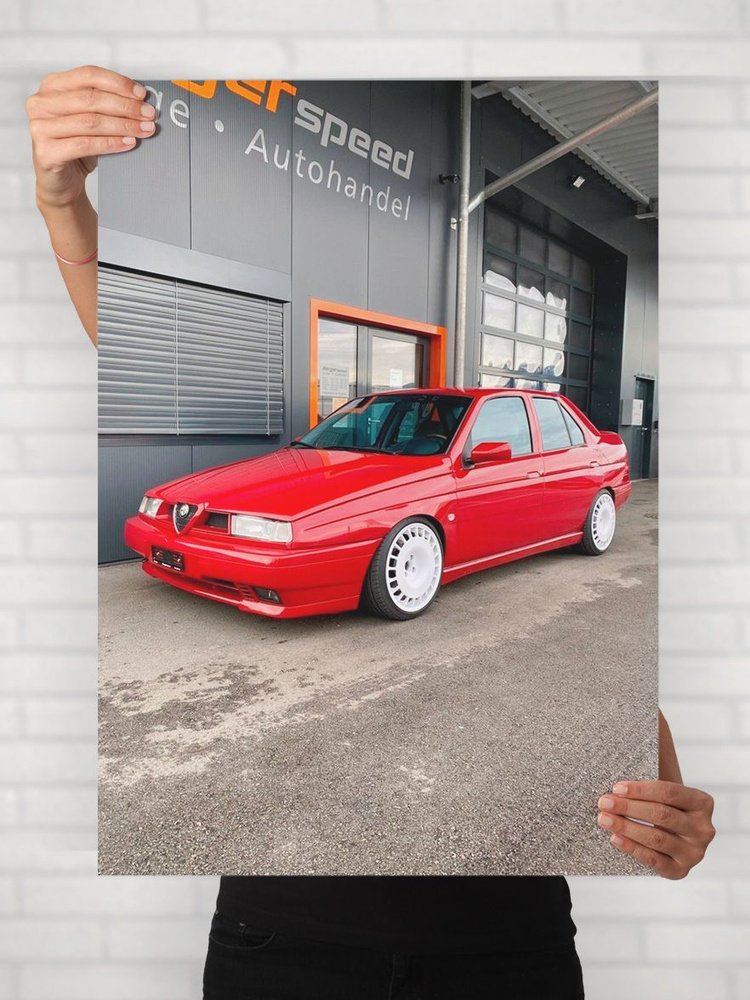 Плакат на стену для интерьера Легенды Авто (Альфа Ромео 155 - Alfa Romeo 155 Q4 1) - Постер по машине #1