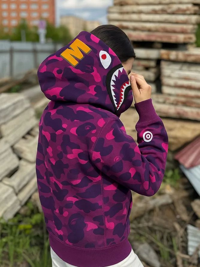 Толстовка A BATHING APE толстовка оверсайз с капюшоном, женская ...