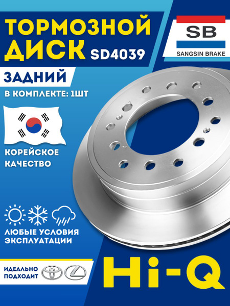 HI-Q Диск тормозной задний