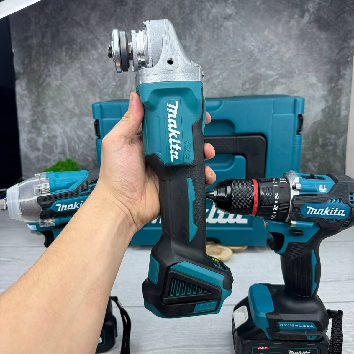 Набор электроинструментов 3 в 1 бесщеточный / Шуруповерт , Гайковерт ...