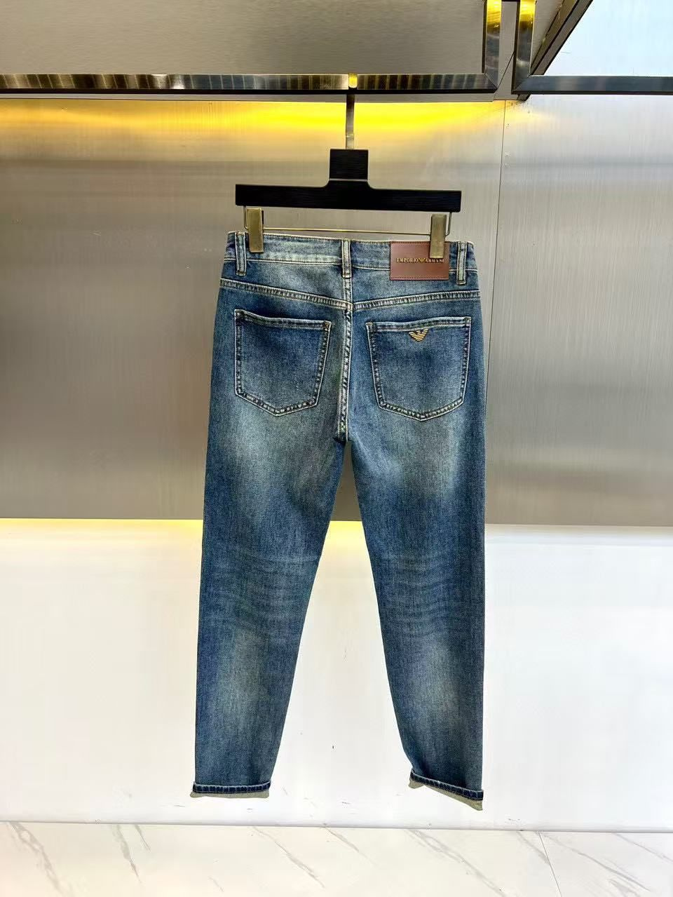 Джинсы Мужской Armani Jeans синий меланж Деним, Стрейч-коттон, размер ...