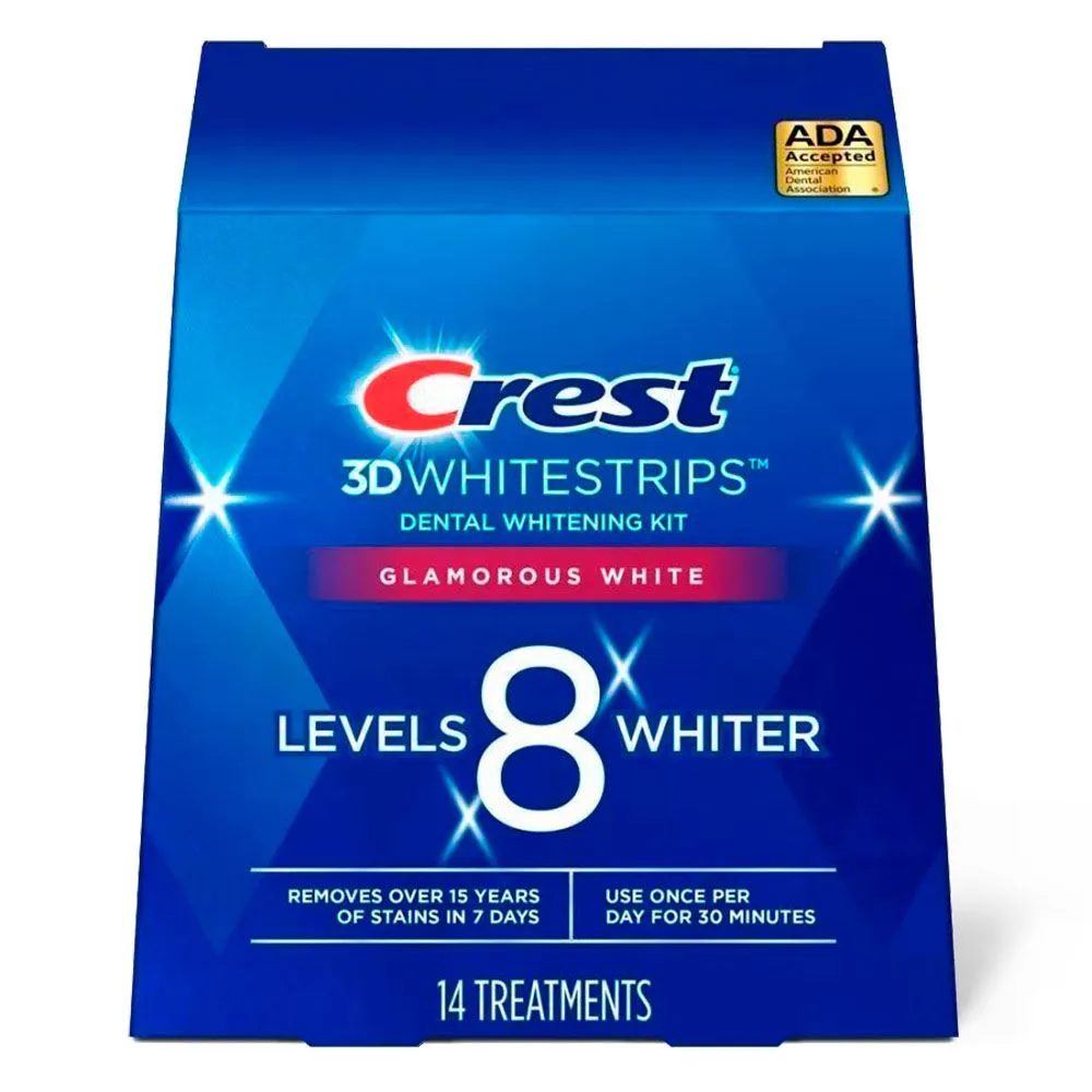 Отбеливающие полоски для зубов Crest 3D Whitestrips 1 Week Smile Transformation (Glamorous White), белый, фото 5