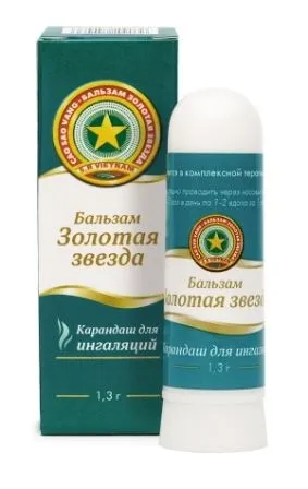 Золотая звезда, бальзам для ингаляций, 1.3 г, 1,3 г