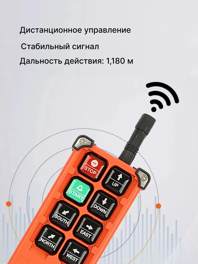Пульт дистанционного управления F21-E1B 220в, промышленное радиоуправление, 220в, фото 6