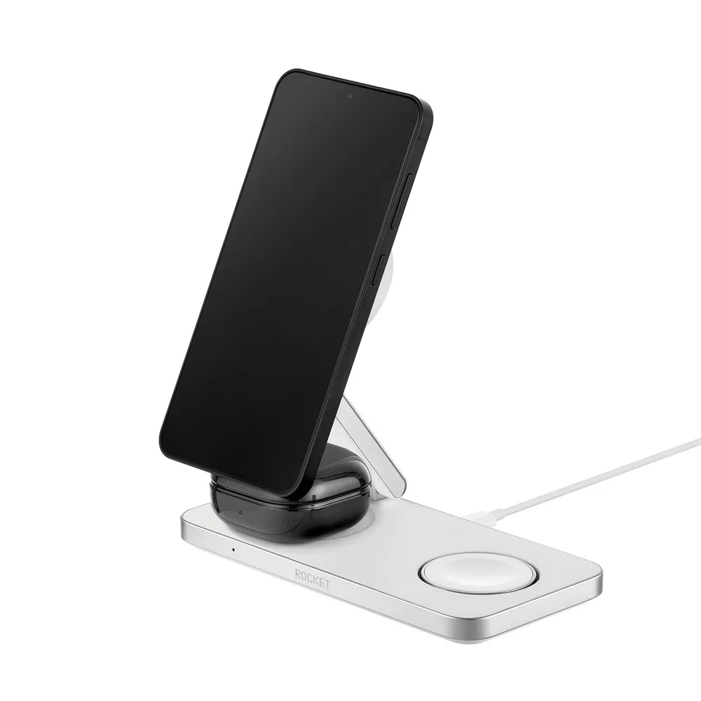 Беспроводное зарядное устройство 3 в1 для iPhone, ROCKET Magic, для Apple Watch #3