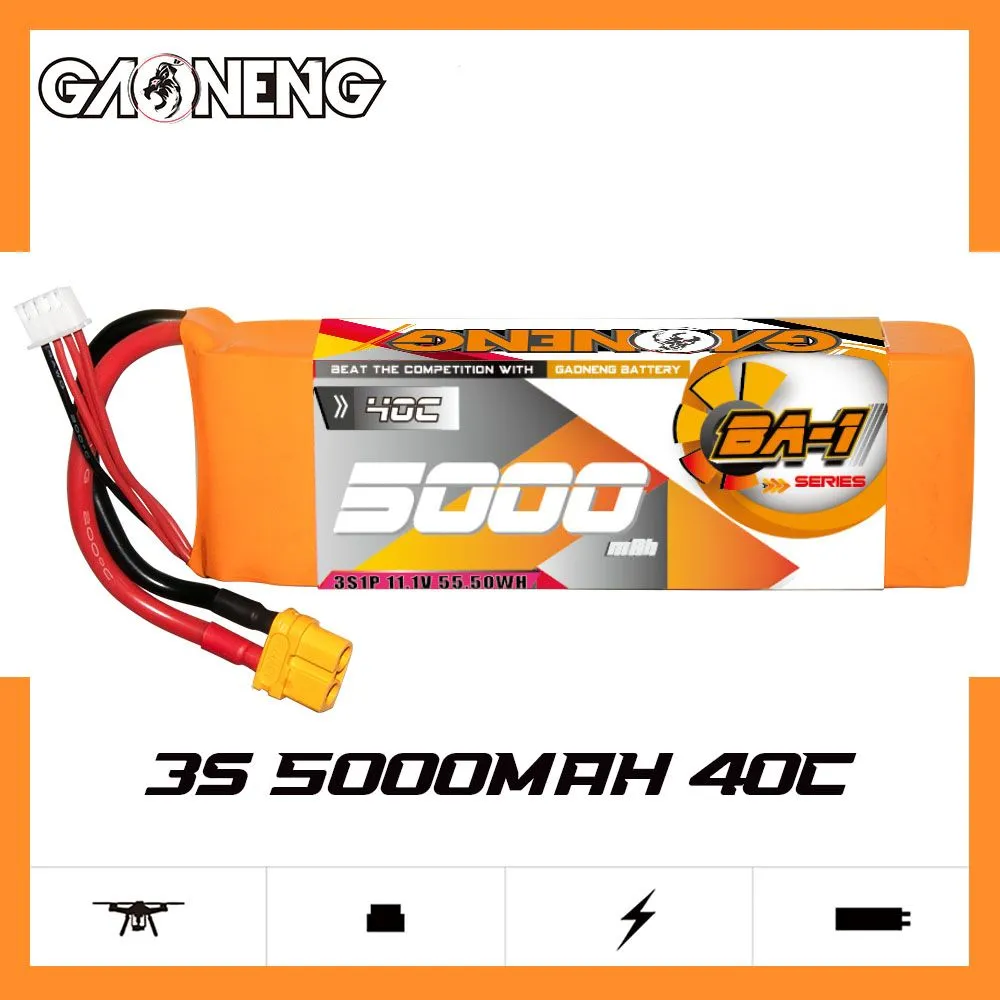 Gaoneng GNB 3S 11.1V 5000mAh 40C LiPo Battery Gaoneng GNB 3S 11.1V 5000mAh 40C LiPo Battery