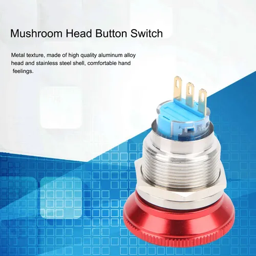 Водонепроницаемая кнопка аварийной остановки, 22 мм, самоблокирующаяся, 3-контактная