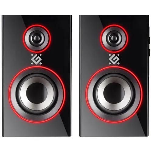 Колонки для компьютера Defender аакустическая 2.0 система Solar 20 20 Вт, подсветка, BT, 230В