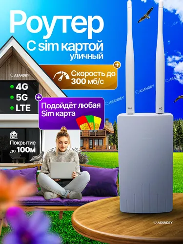 Роутер с сим картой со съемными антеннами 905