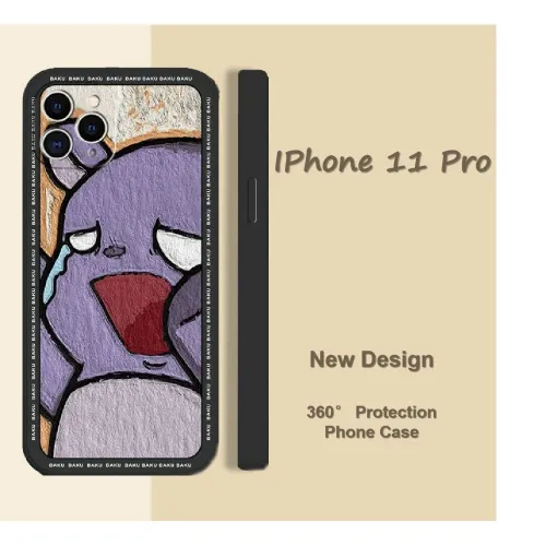 Original подходит для IPhone 11 Pro полностью закрытый силиконовый чехол для телефона милый и мультя