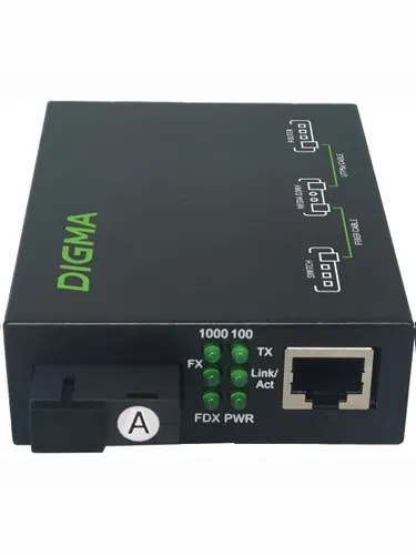 Медиаконвертер оптический Digma DMC-1G35-20A гигабитный