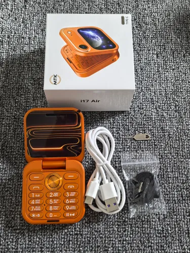 Мобильный телефон, оранжевый