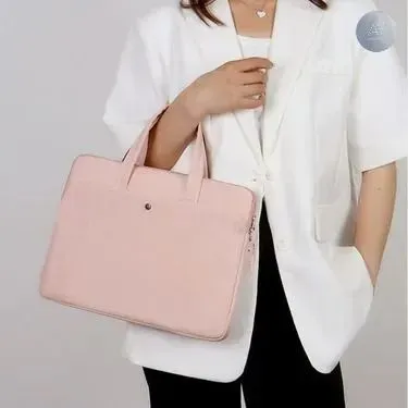 Женский портфель для ноутбука, стильный чехол для лаптопа с ручкой, защитная сумка для планшета, неж