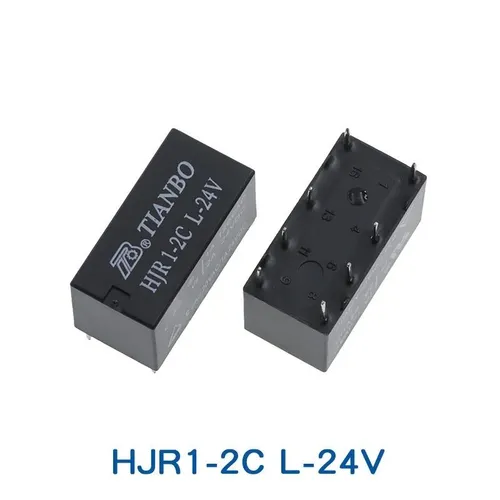 Реле сигнальное HJR1-2C-L-24V, 8 ножек, 2А, 2 переключающих контакта