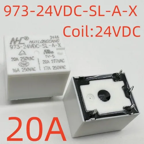 2pcs Реле 20A 24VDC 4-контактное, мощность 973-24VDC-SL-A-X