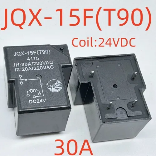JQX-15F (T90) 4115 24 В 30 А 4-контактное электромагнитное реле