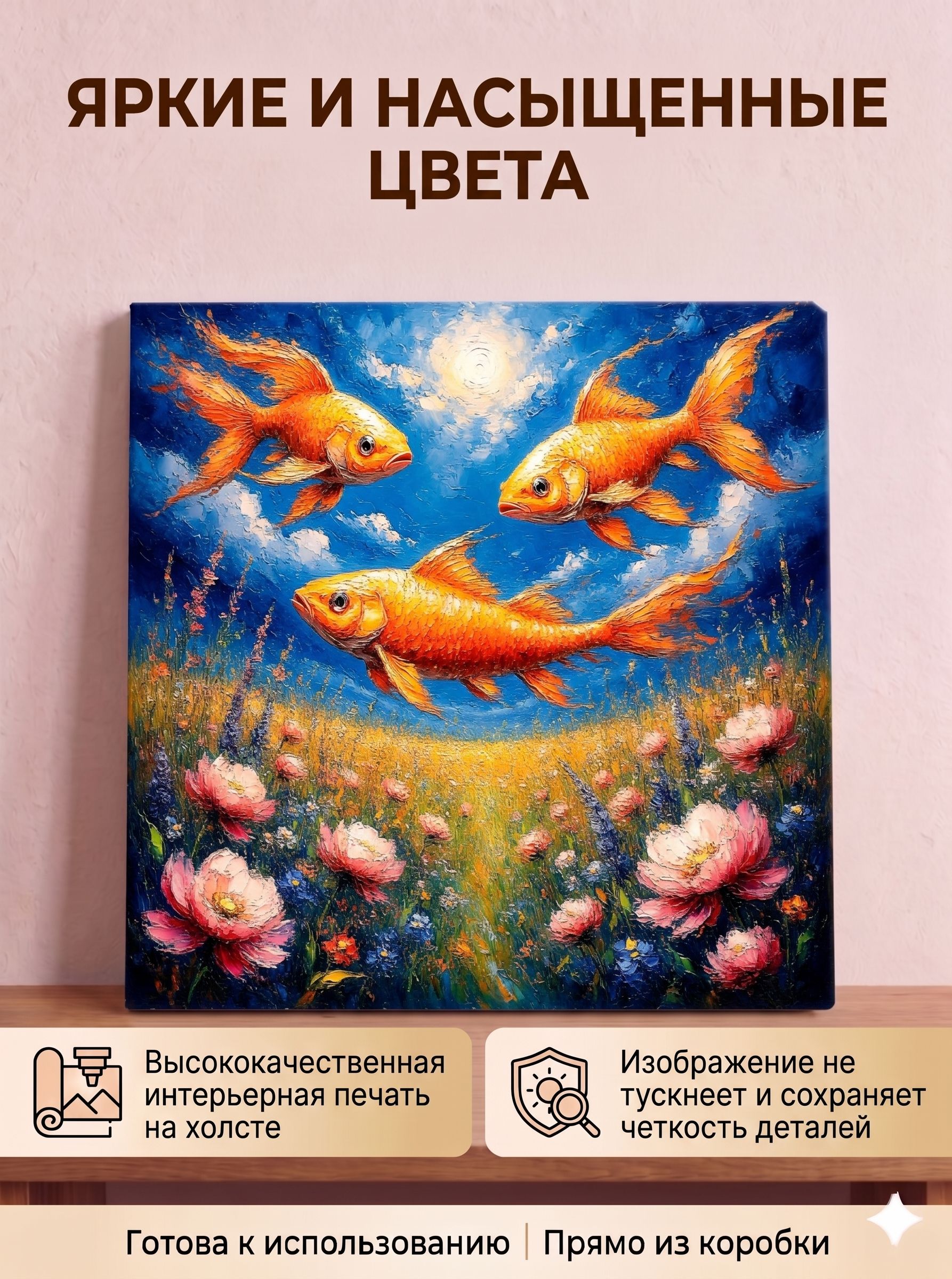 Золотые рыбки над полем