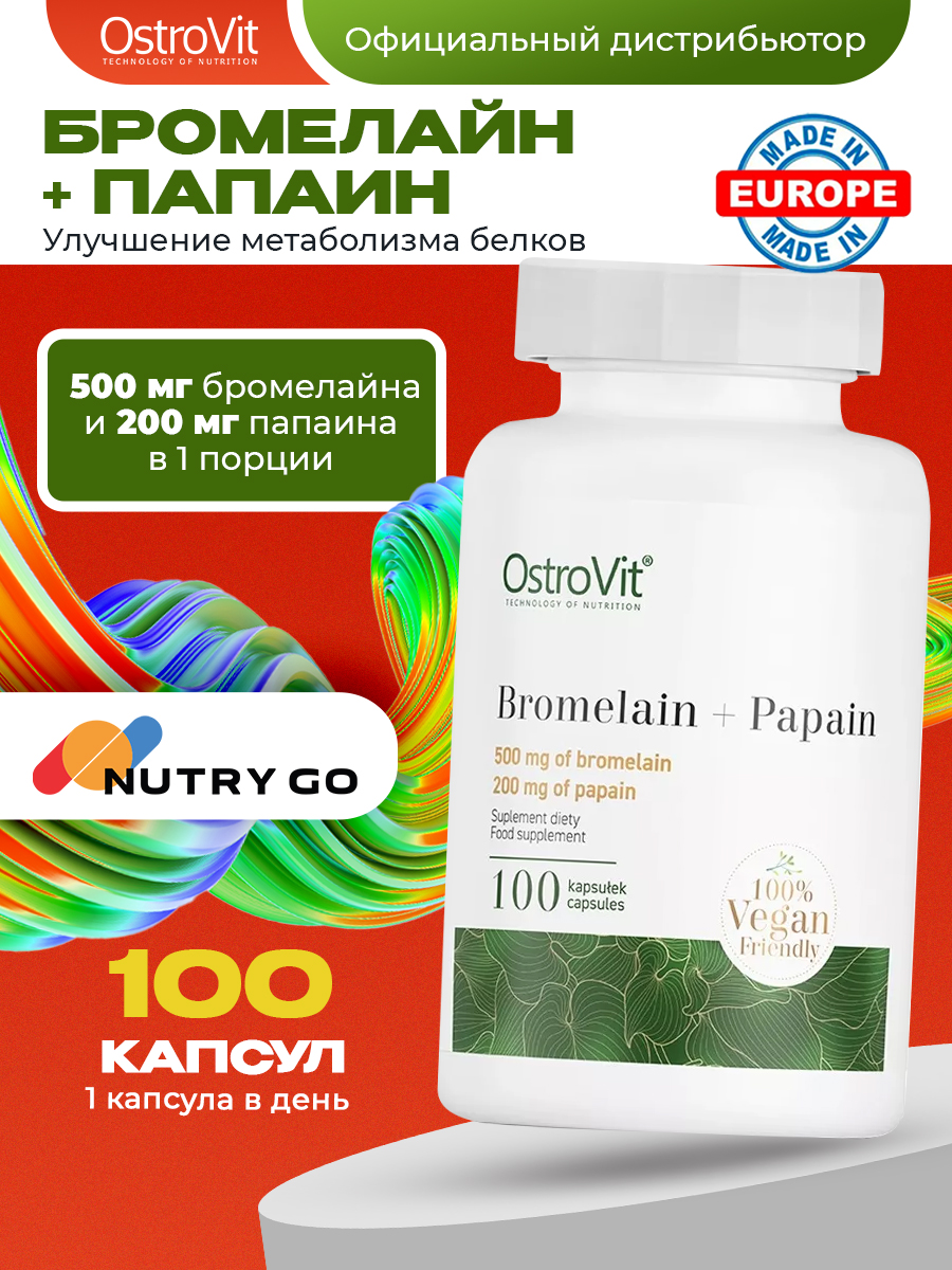 Ostrovit, Bromelain + Papain 100 caps