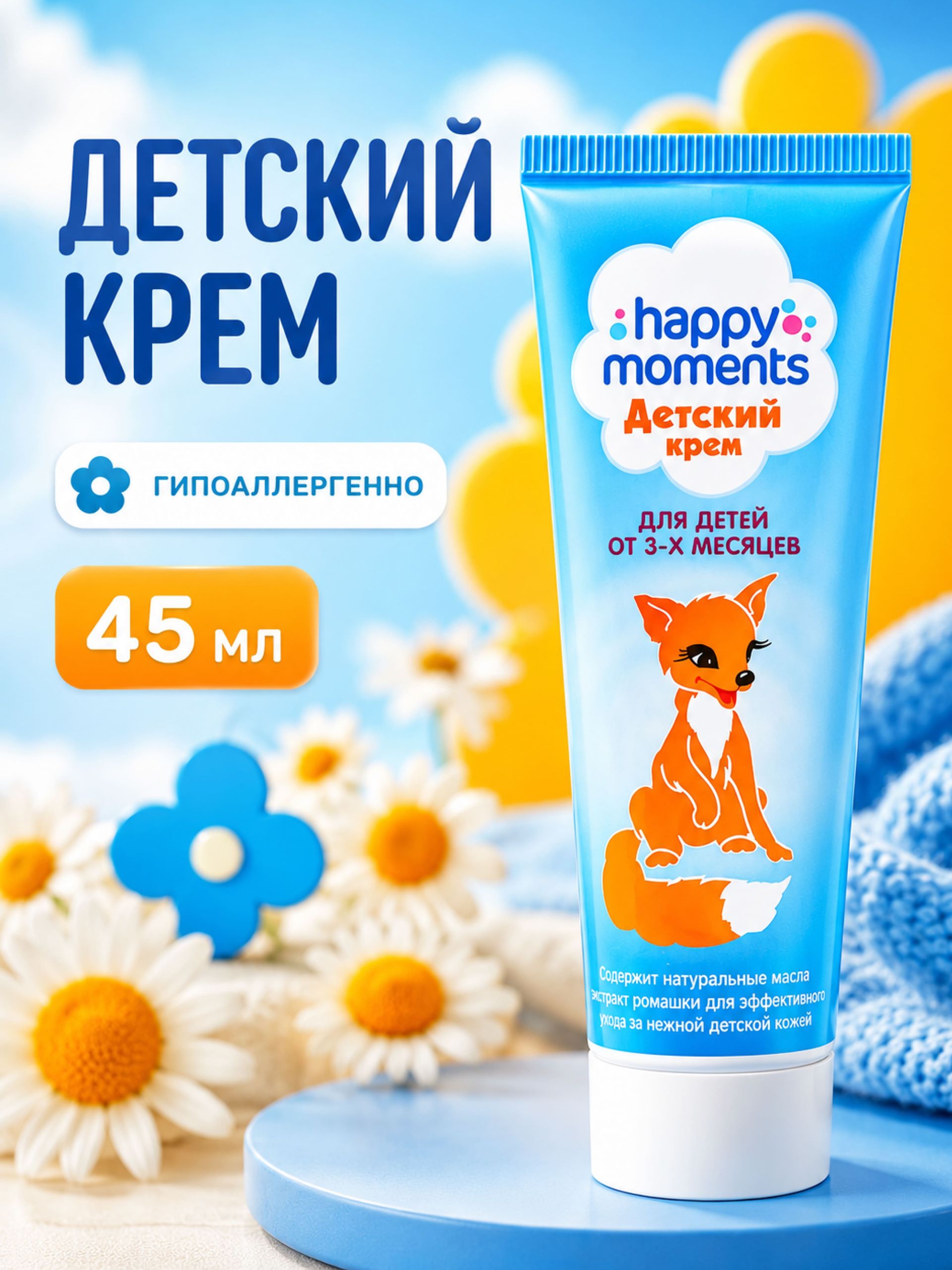 Крем детский ЛИСИЧКА уход за чувствительной кожей, 45 мл
