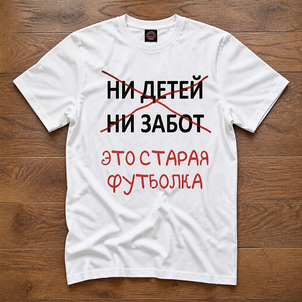 Футболка y2k с приколами ни детей ни забот