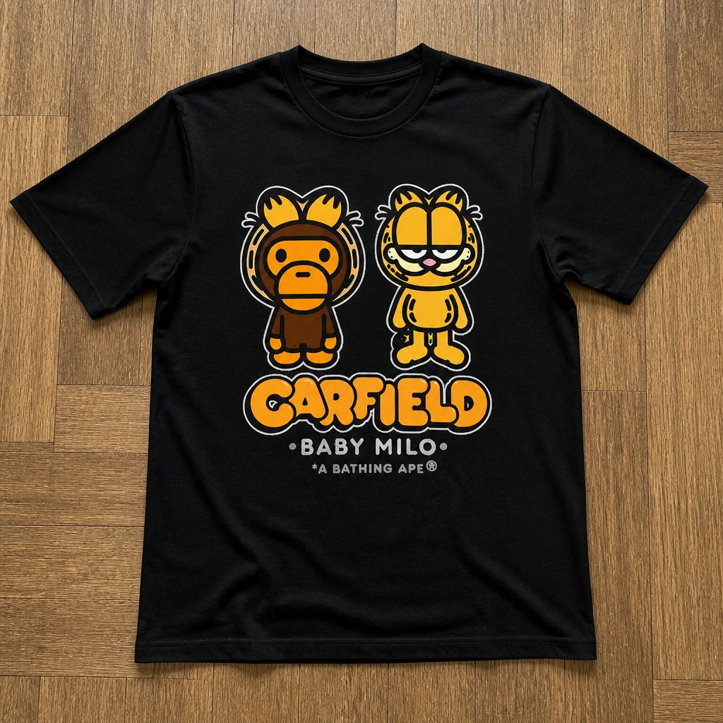 Футболка Bape Baby milo and Garfield