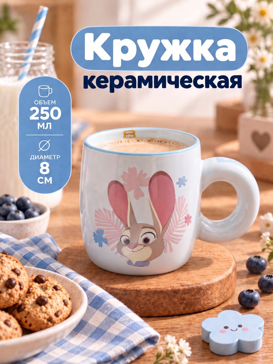 Кружка для девочки, "Зверополис", Disney, объем 250 мл / кружка детская