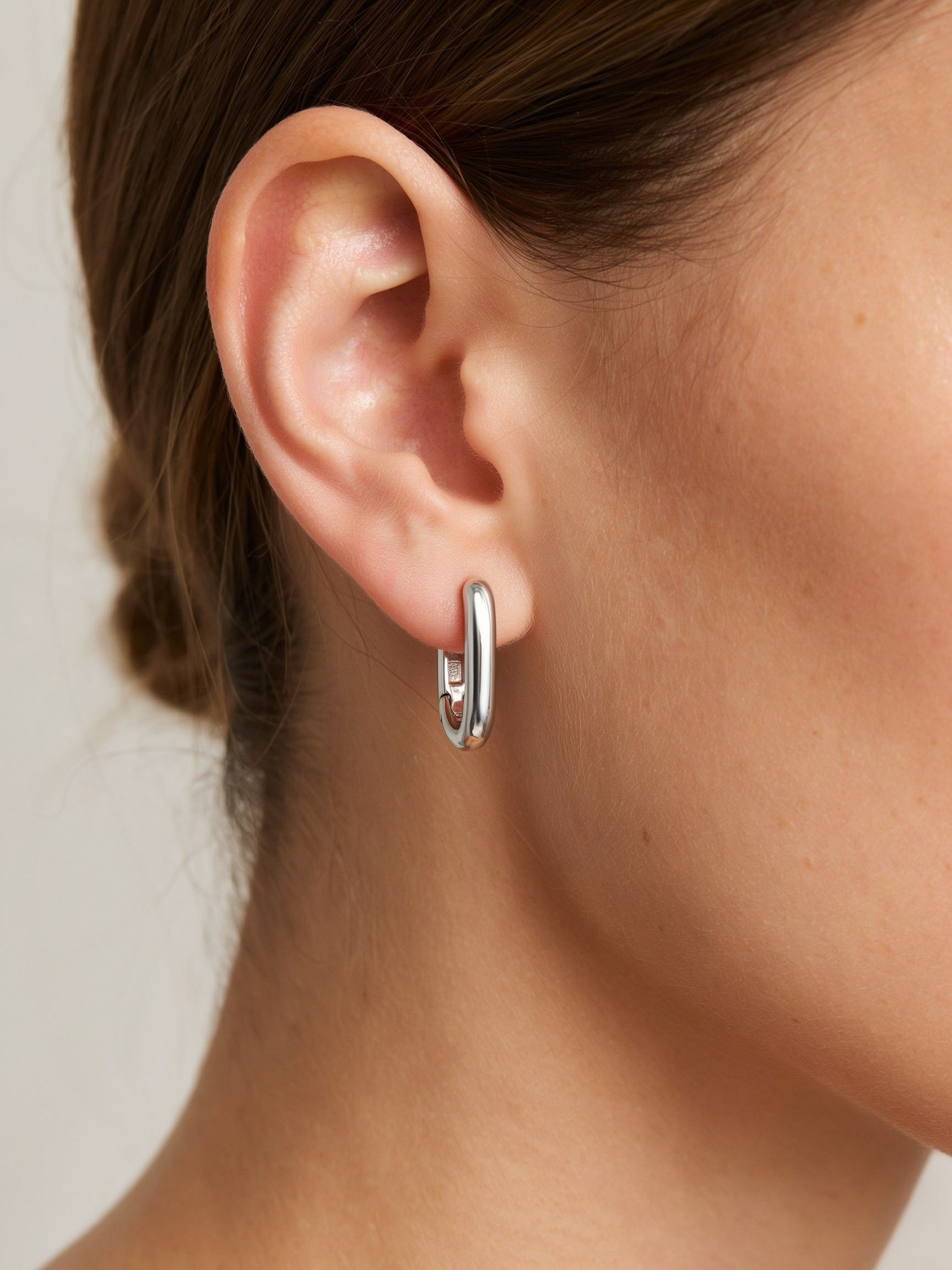 Серьги конго из серебра 925 пробы