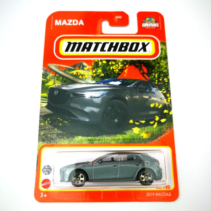 Matchbox 2019 Mazda 3 Schrägheck In Schwarz – Maßstab 1:64, Druckguss-Modellauto, Nr. 14/125