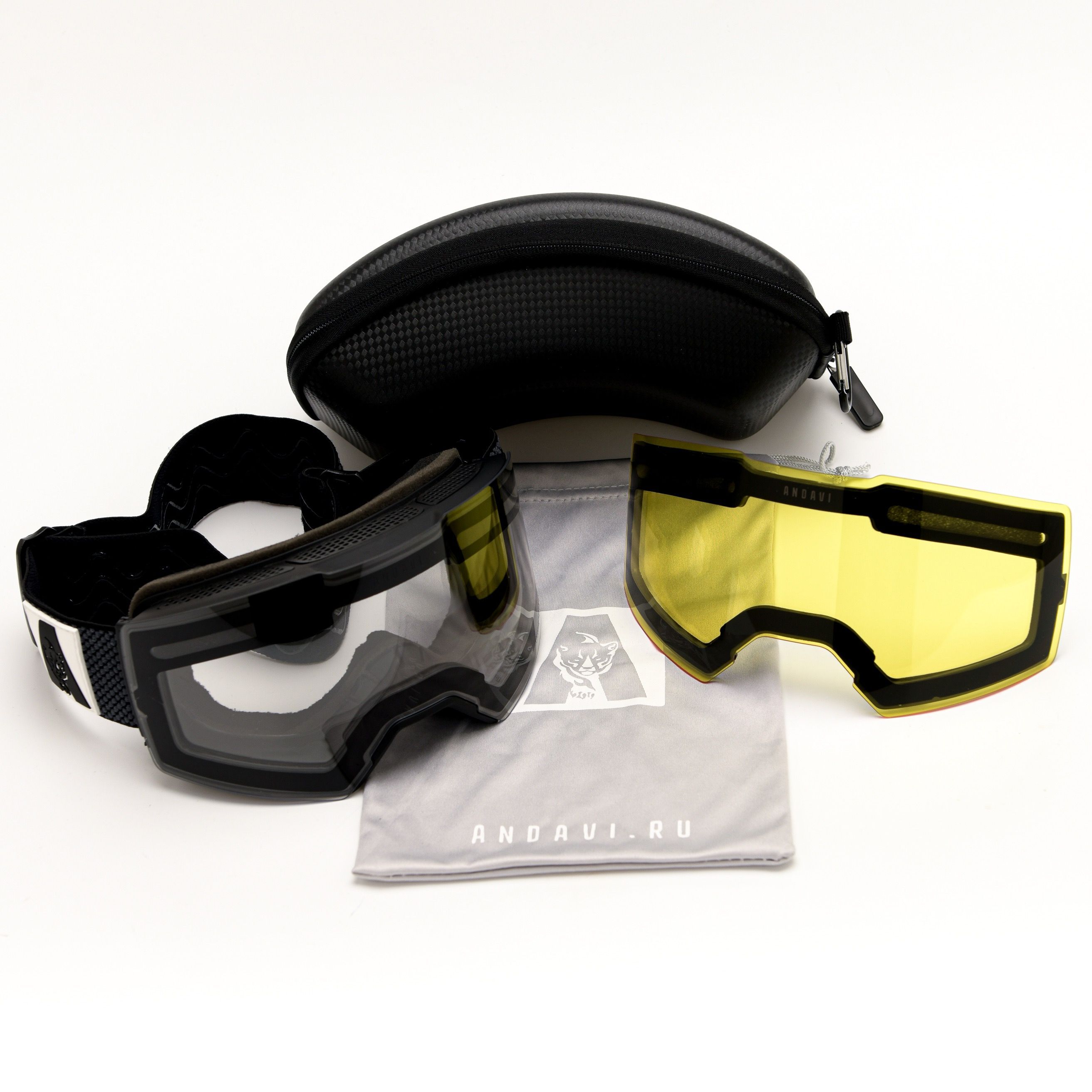 Фотохромные/противотуманныеспортивныеочкиAndaviNeuroPhotochromicHD(24/25)Black/Yellow(S1-S2)