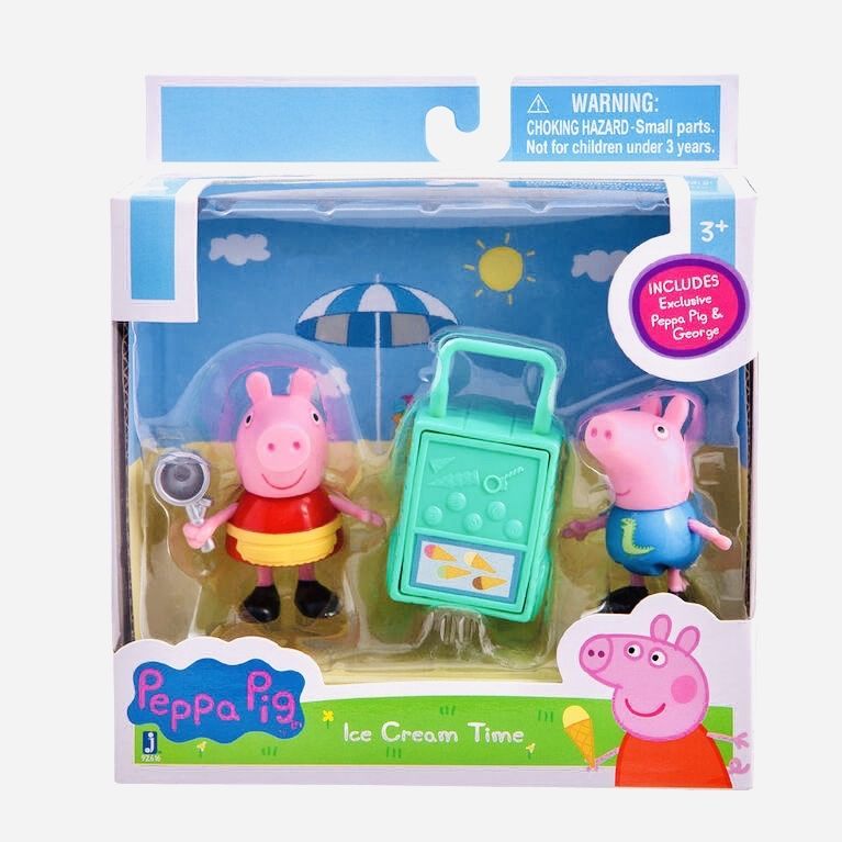 Свинка Пеппа: Игровой набор Peppa Pig: Пеппа и Джордж с тележкой мороженого