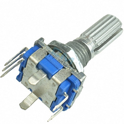 Энкодер(шаттл)EC11,ось15мм,рифлёная,ногисоосные