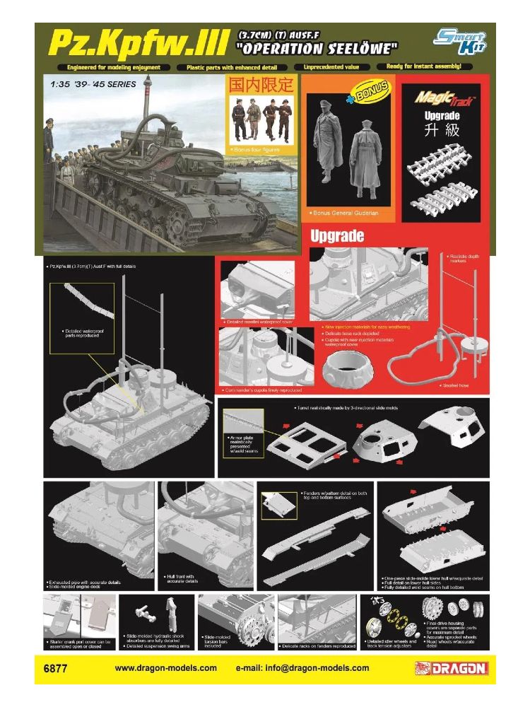 Dragon68771/35Pz.Kpfw.IIIF"OperationSeelwe"Комплектдлямоделей