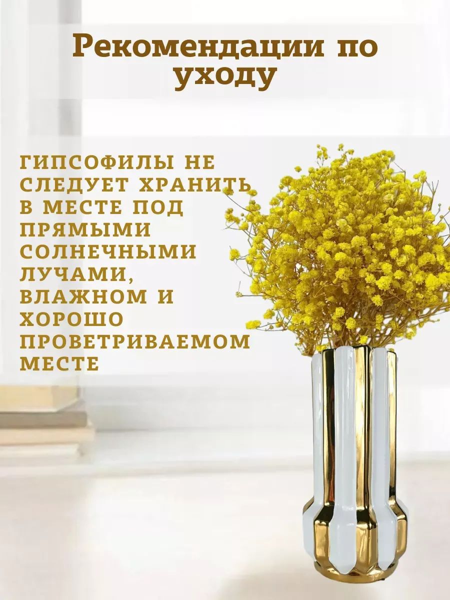 гимсофила 50-55cm арт.SJ-3 жёлтый