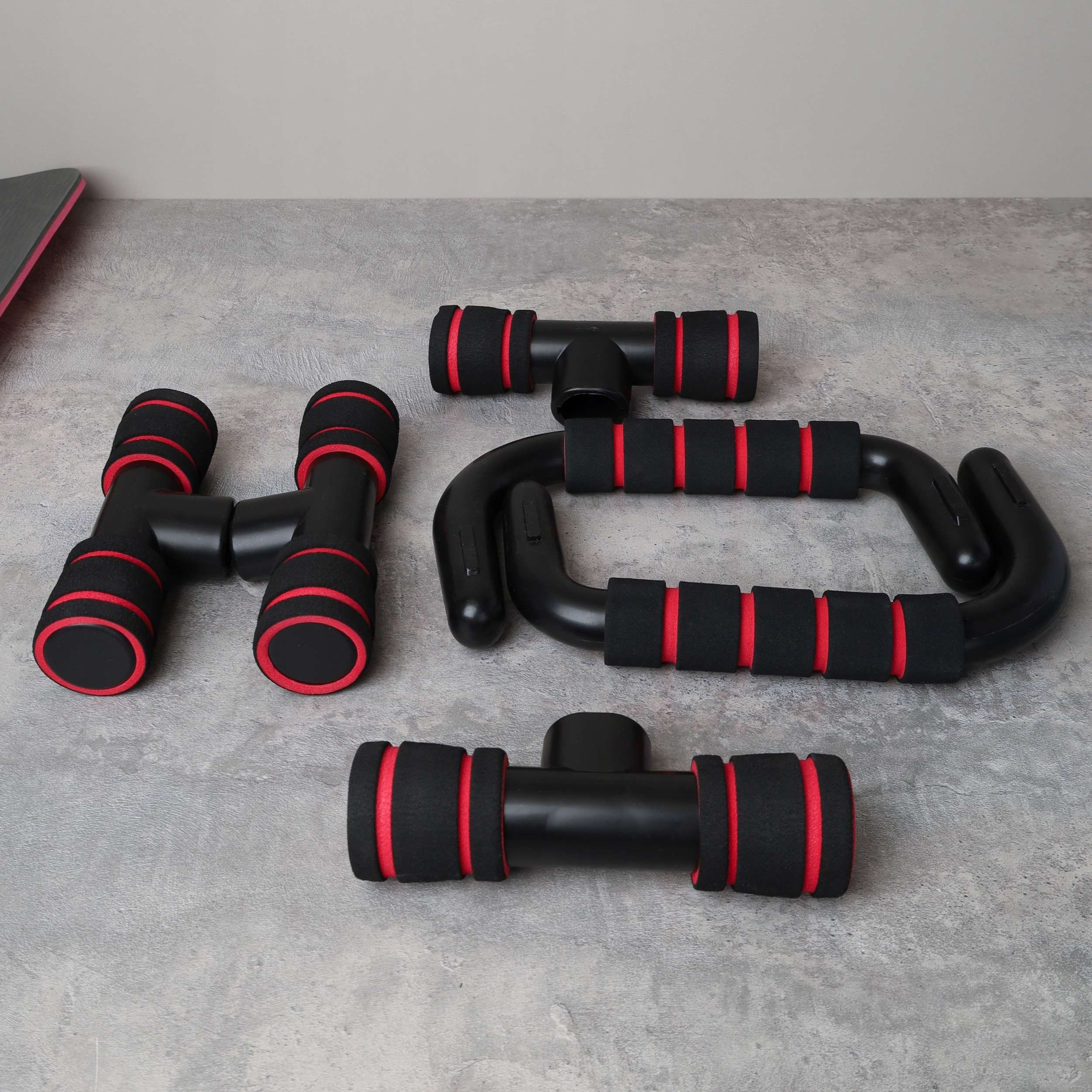 Упоры для отжимания Woohooo P-Bars 21х13 см, красный Упоры для отжимания Woohooo P-Bars 21х13 см, красный