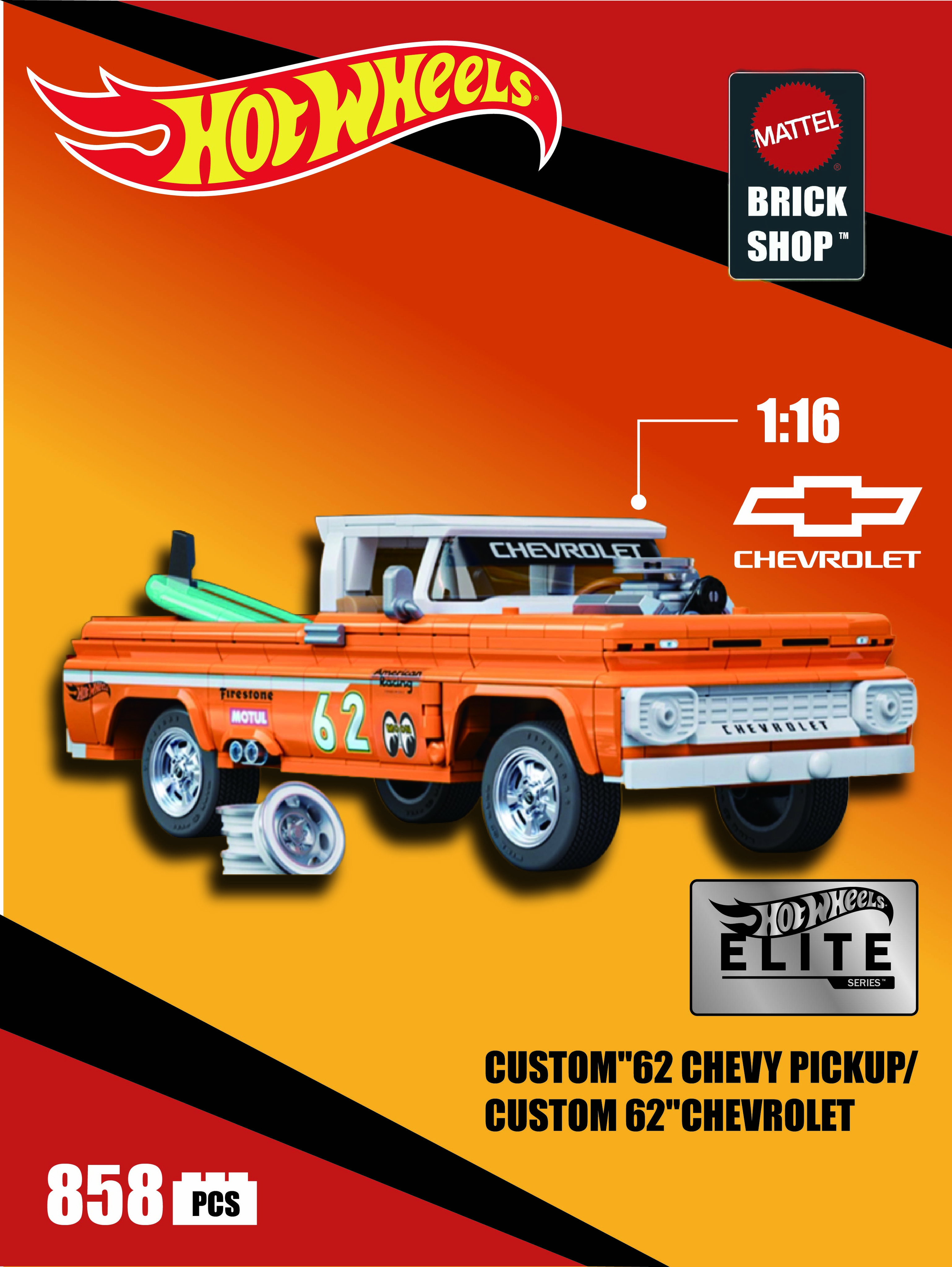 Машинка Mattel Hot Wheels Brick Shop конструктор Elite Series