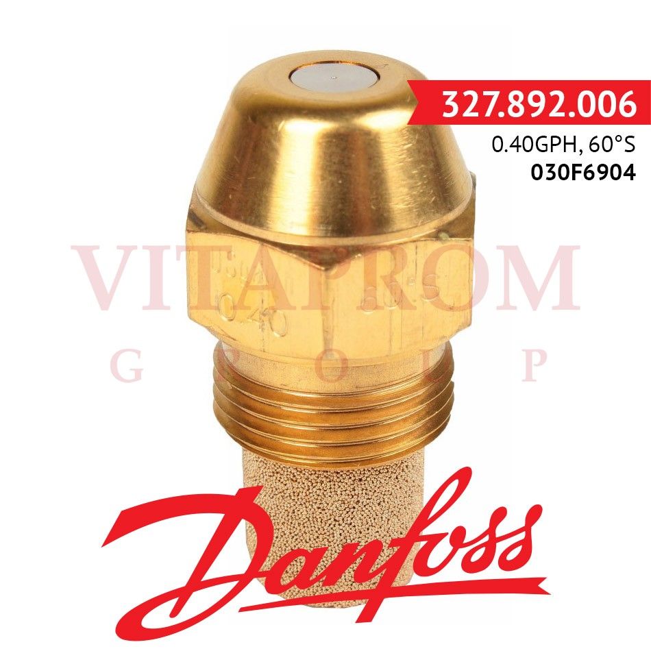 Форсунка Danfoss 0.40GPH, 60S, 030F6904 купить на OZON по низкой цене