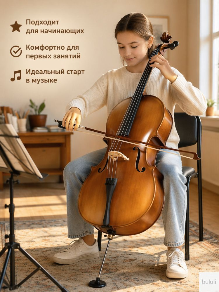 ANTONIO LAVAZZA CL-280A 3/4 Виолончель из цельного дерева, чехол и смычок в комплекте #1