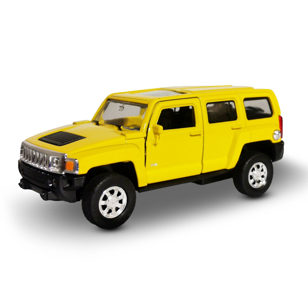 Машинка WELLY HUMMER H3 Желтый / модель машины 1:38 с пружинным механизмом  - купить с доставкой по выгодным ценам в интернет-магазине OZON (1408434670)