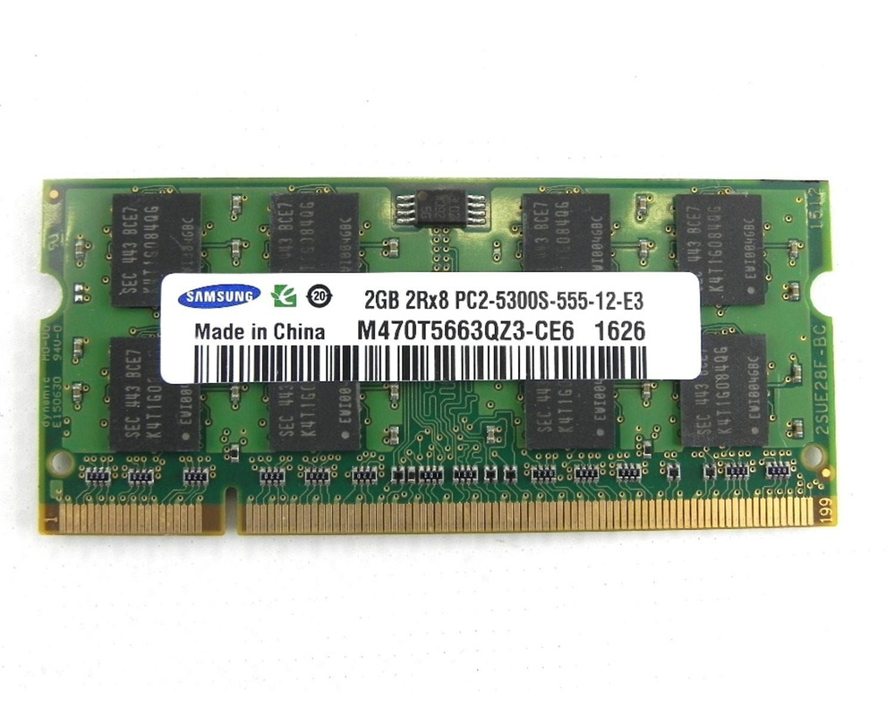 Модуль оперативной памяти Samsung для Ноутбука DDR2 2ГБ 667 МГц SO-DIMM CL5  PC2-5300S 1x2 ГБ (для ноутбука) - купить по выгодной цене в  интернет-магазине OZON (552422544)
