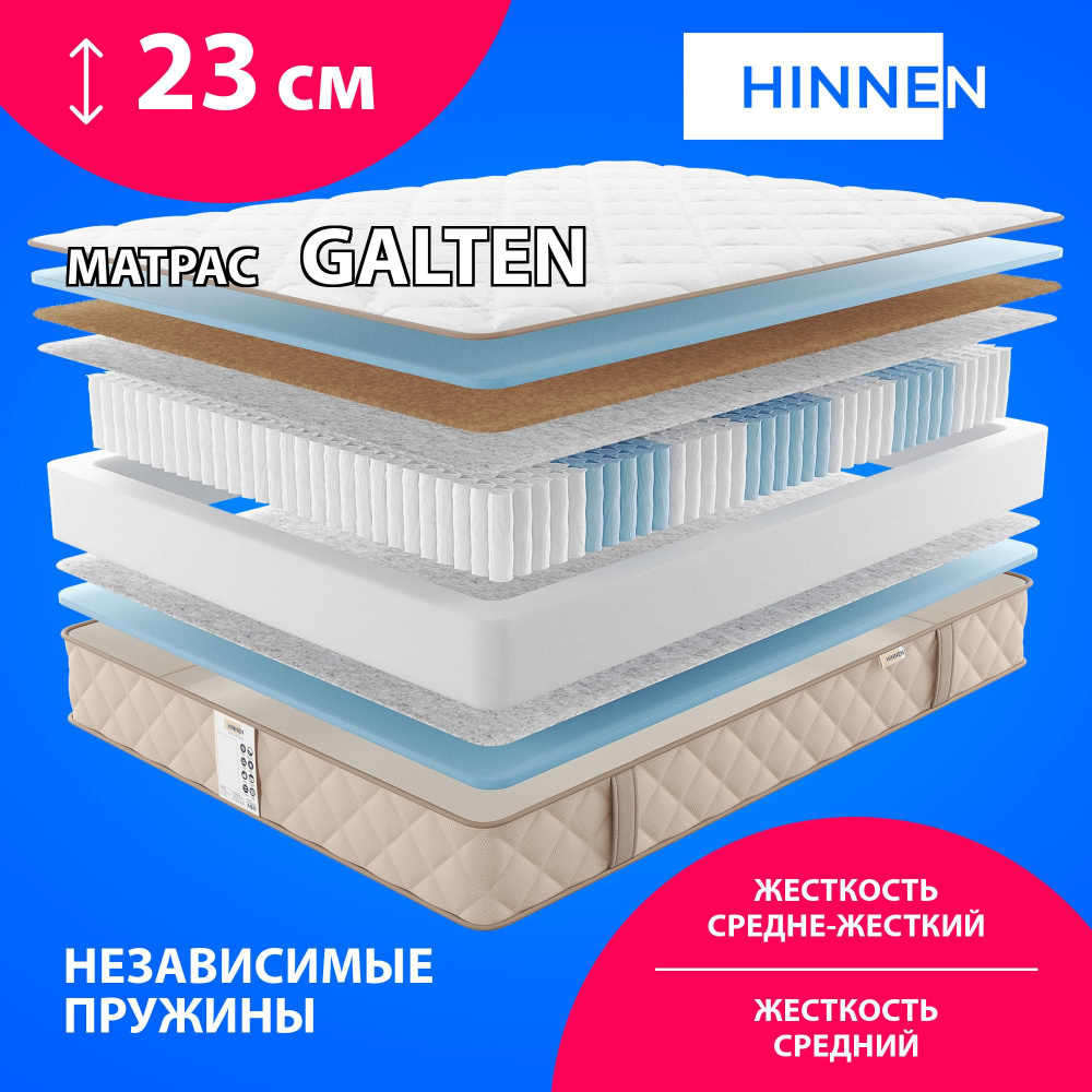 Матрас с независимыми пружинами Hinnen Galten 90x200 #1