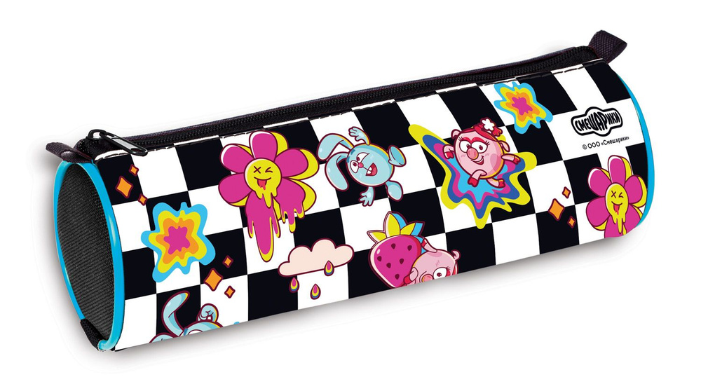 Пенал-тубус Hatber 210х70мм на молнии мягкий-Смешарики- - купить с ...