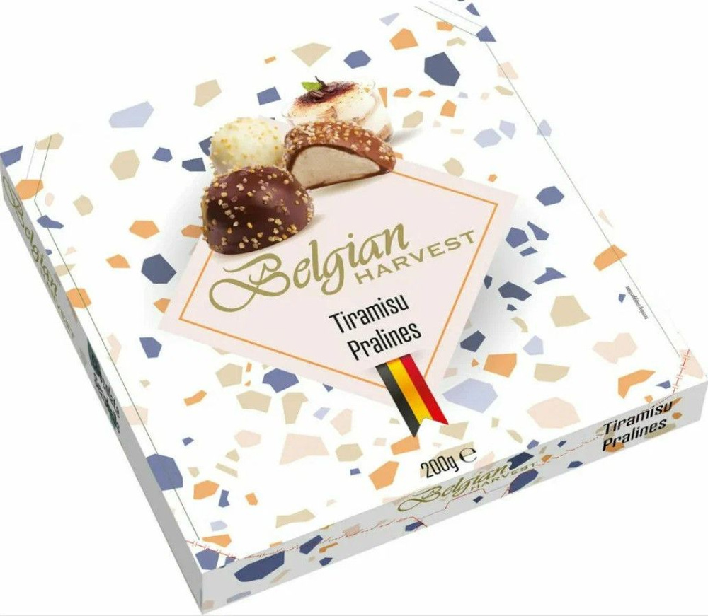 Бельгийские шоколадные конфеты с начинкой тирамису, 200 гр., Belgian ...