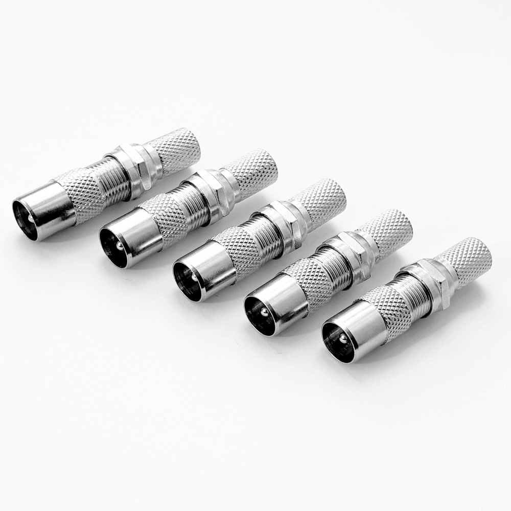 Штекер для антенны ТВ / 5 шт / CADENA "Папа" c F разъемом, Переходник F ...