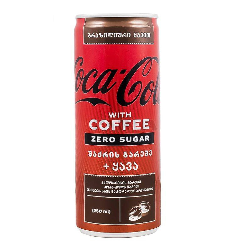 Газированный напиток Coca-Cola Coffee Zero Sugar 2 шт. 250 мл Грузия / Кола с кофе  #1