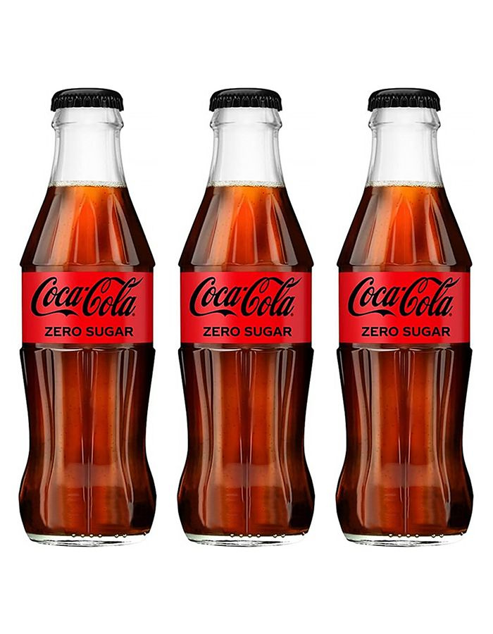 Газированный напиток Coca-Cola Zero Sugar стекло, 3 шт x 330 мл, Грузия  #1