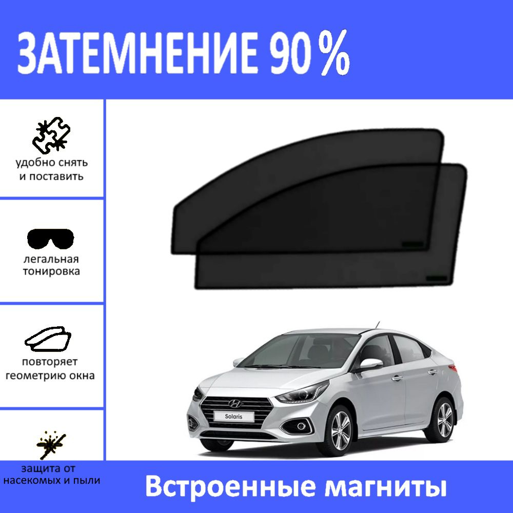 Шторка солнцезащитная Besyck Hyundai Solaris (60х - купить по доступным  ценам в интернет-магазине OZON (1440401524)