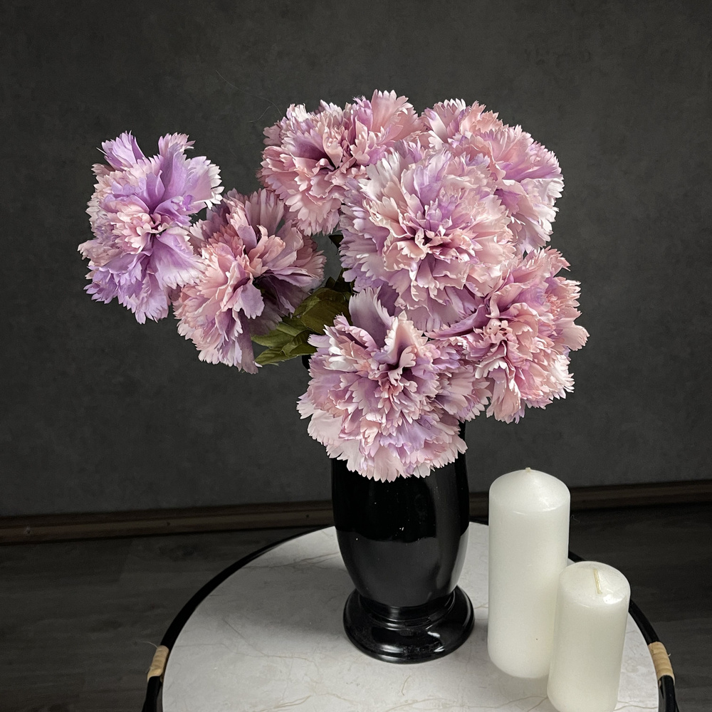 Искусственные цветы на кладбище - роскошные пышные гвоздики Grevir ...