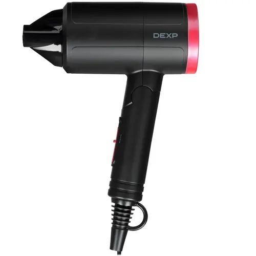 DEXP Фен для волос HD-575 1300 Вт, скоростей 2, кол-во насадок 1, розовый, черный  #1