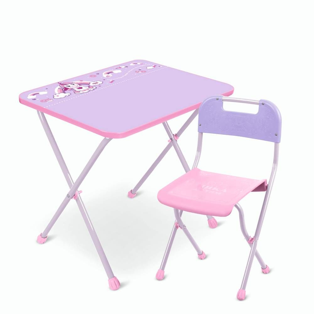 Комплект детской мебели Ника "Алина 2", с единорогом, стул и стол (КА2-М/1)  #1